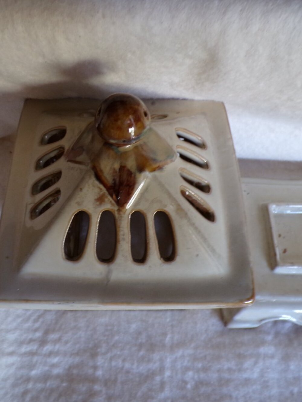 Ceramic Pagoda Style Candle Holder Butterflies - Picture 5 of 9